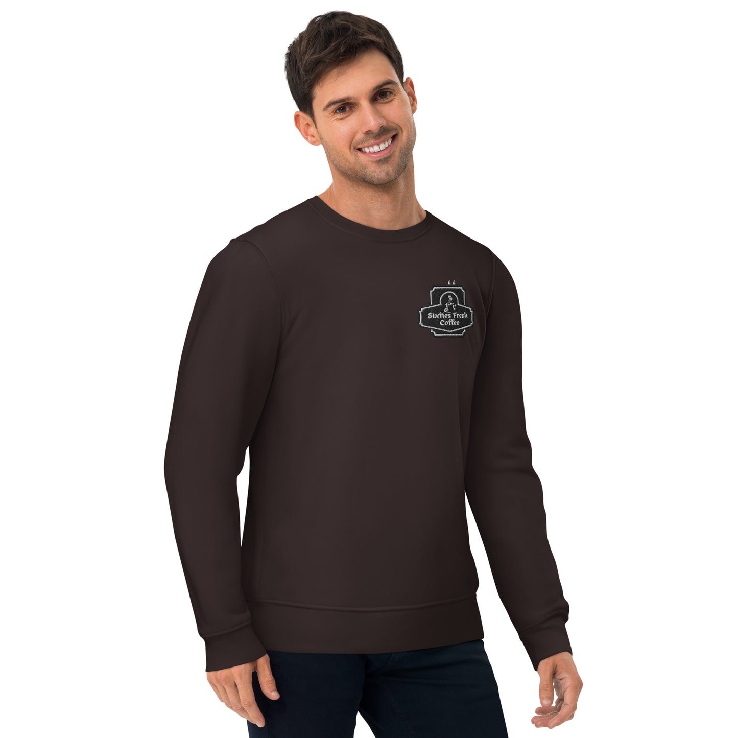 Sixties Embroidered Unisex Eco Sweatshirt