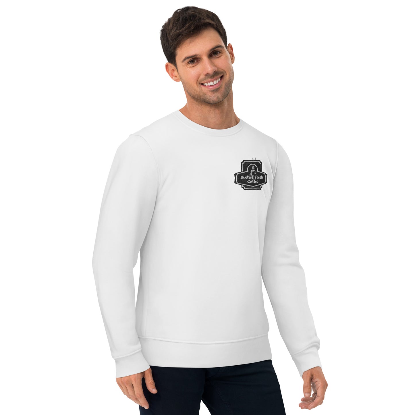 Sixties Embroidered Unisex Eco Sweatshirt